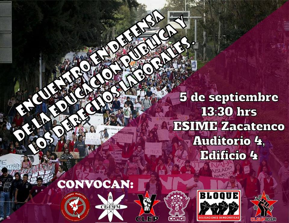 IPN: Encuentro en defensa de la educación pública y los derechos laborales
