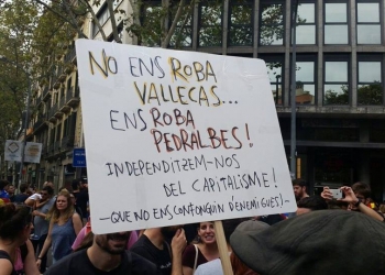 Gigantesca movilización en Catalunya contra la represión, mientras el Rey pide mano dura en su discurso al país