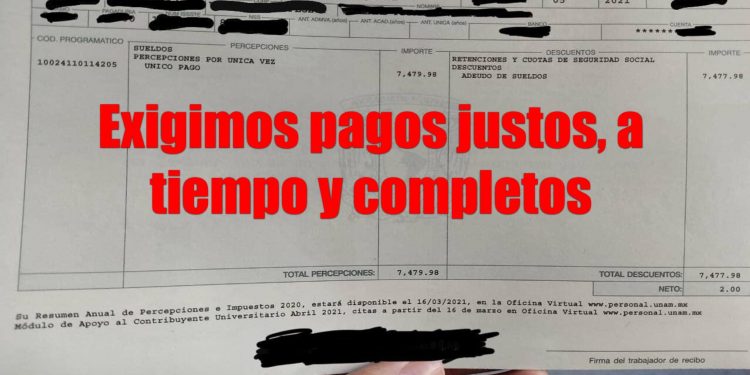 #UNAMNoPaga Protestan profesores de asignatura y ayudantes de la Facultad de Ciencias de la UNAM