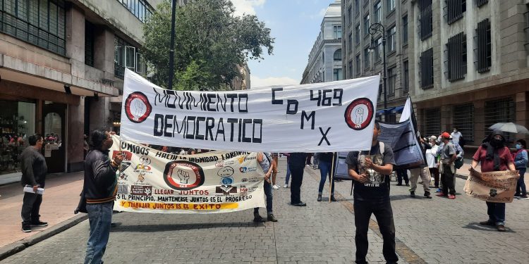 Primera jornada de lucha del Movimiento Democrático 469 de la Ciudad de México
