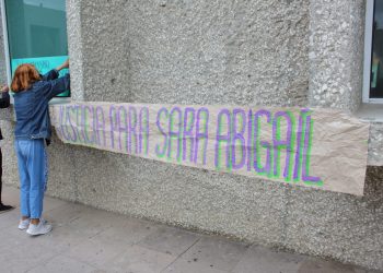 Mitin de protesta, a dos años del feminicidio de Sara Abigail seguimos y seguiremos en busca de justicia