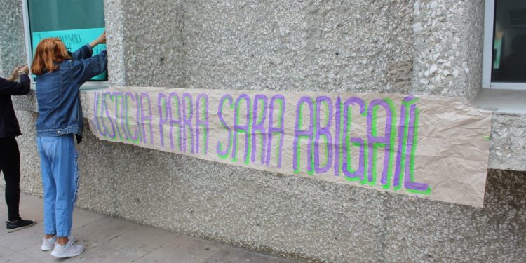 Mitin de protesta, a dos años del feminicidio de Sara Abigail seguimos y seguiremos en busca de justicia