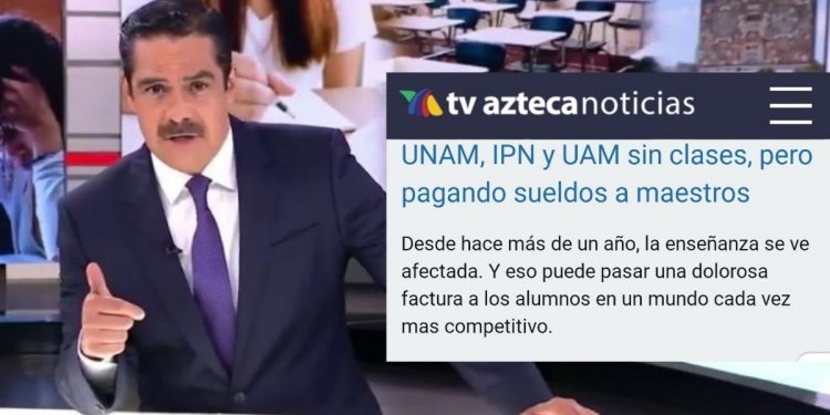 Escuelas, confinamiento, pandemia y la hipocresía de TV Azteca