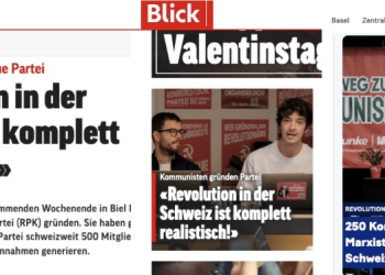 La prensa capitalista suiza, atónita ante el lanzamiento del Partido Comunista Revolucionario