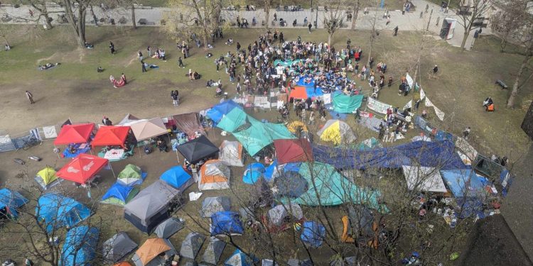 El movimiento de campamentos de solidaridad con Palestina llega a Canadá